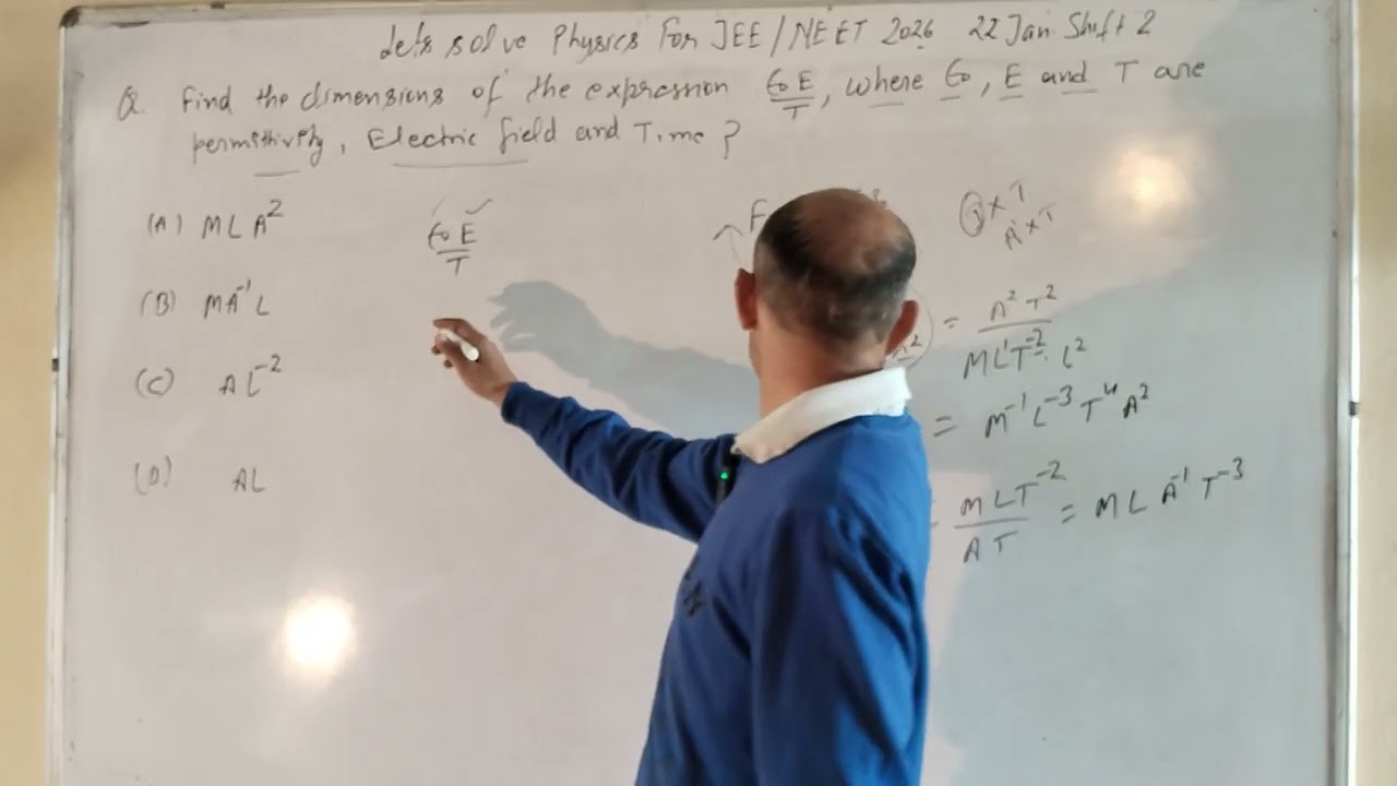find dimensions of the expression €E/T, where €,E and T are permittivity, Electric field and Time