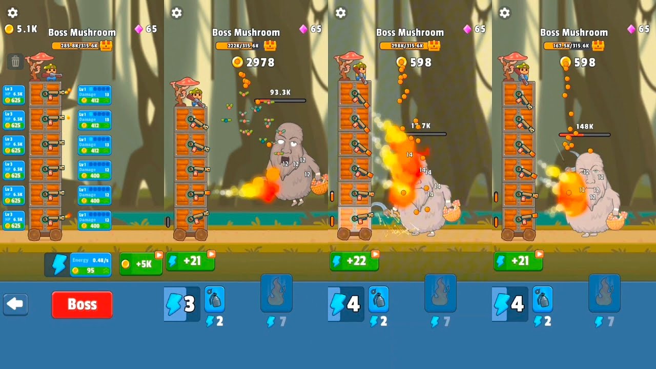 TDS - Tower Destiny Survive - Level 5 Boss Muchroom