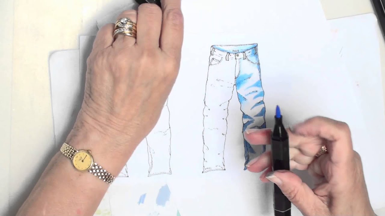 Blue Jeans and Spectrum Noir Brush Nibs
