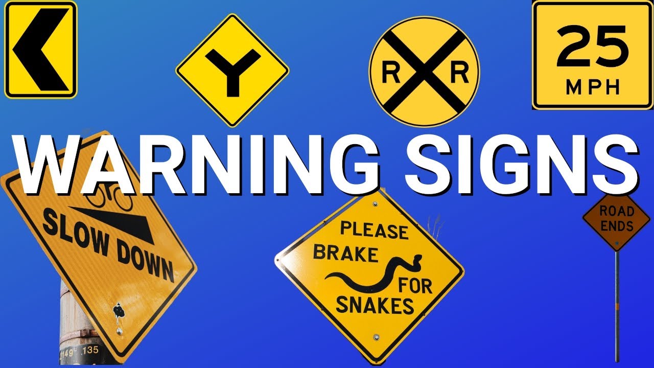 Warning Road Signs: THE BEST STUDY GUIDE TO PASS THE EXAM #driverseducation #driverslicense #fyp
