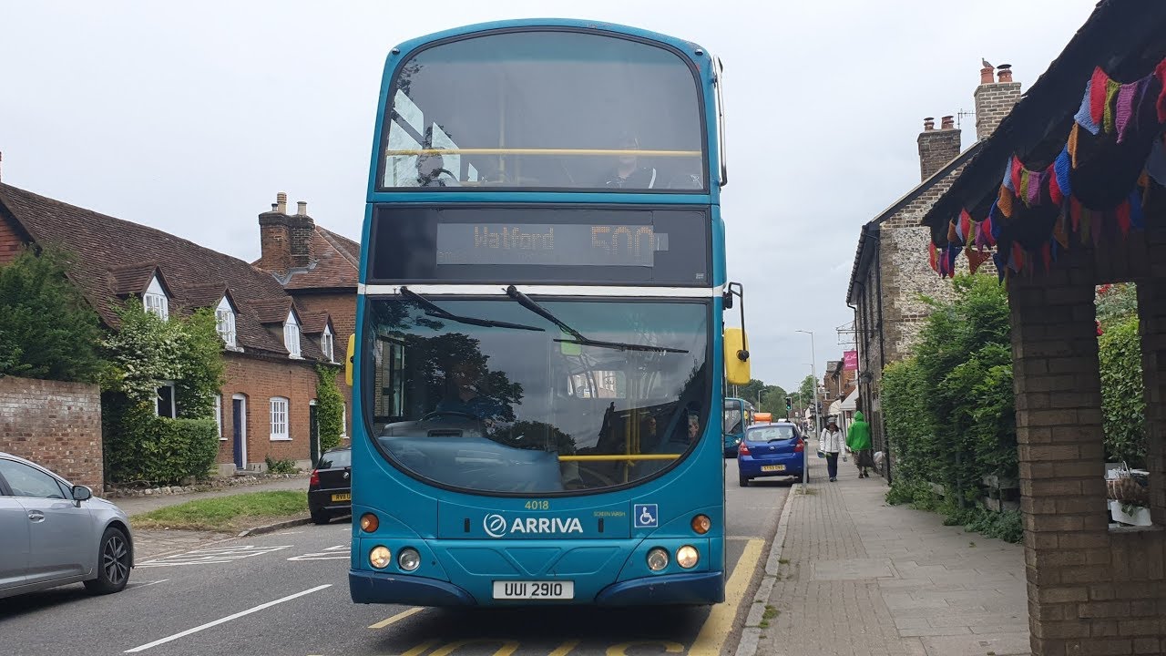 UUI2910 4018 Arriva The Shires Volvo B7TL Gemini 500 to Watford