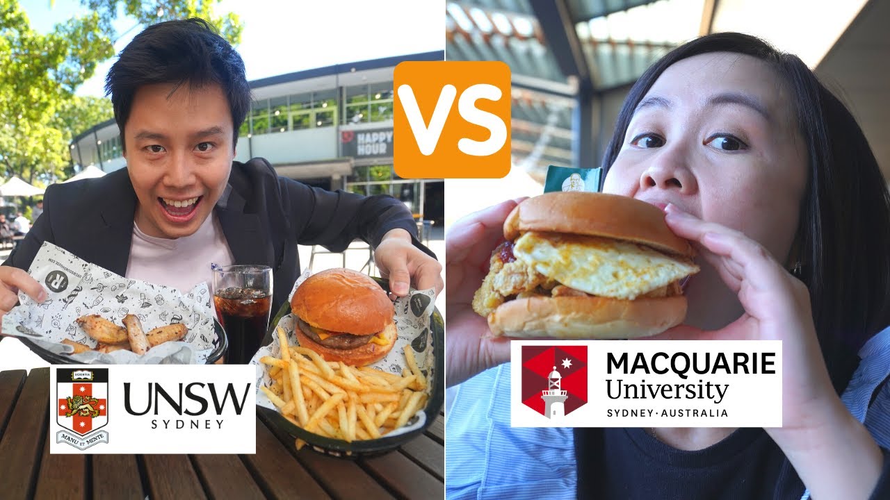 UNSW vs MACQUARIE University FOOD BATTLE & Campus Tour - Sydney Australia