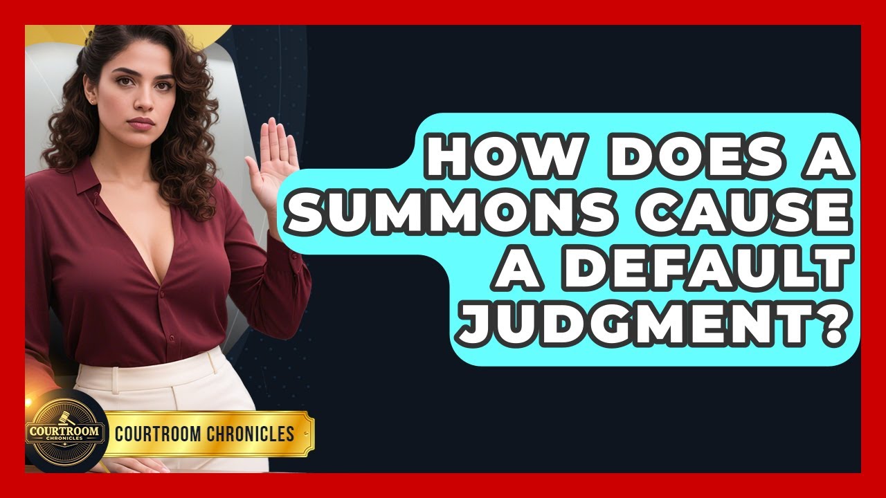 How Does A Summons Cause A Default Judgment? - Courtroom Chronicles