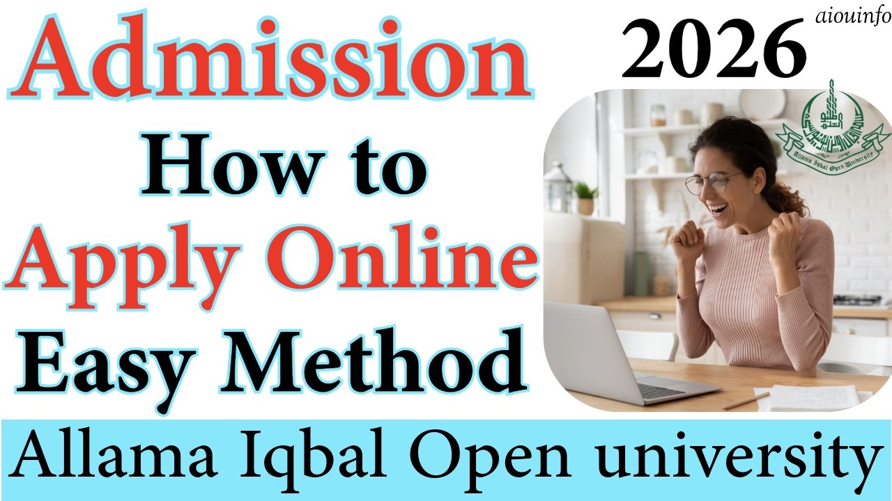 AIOU Admission 2026 How to Apply Online Step by Step Guide | AIOU INFO