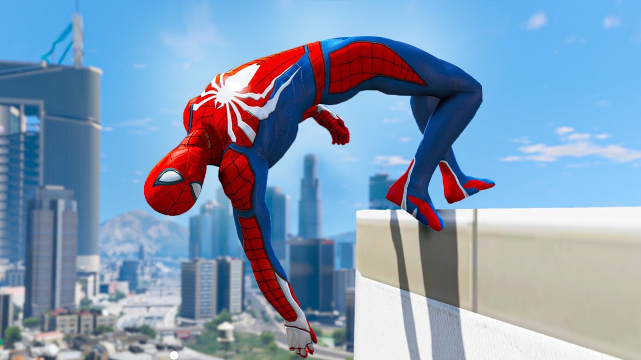 GTA 5 SPIDERMAN Epic Stunt FAILS (Euphoria Physics Showcase) Ep 7