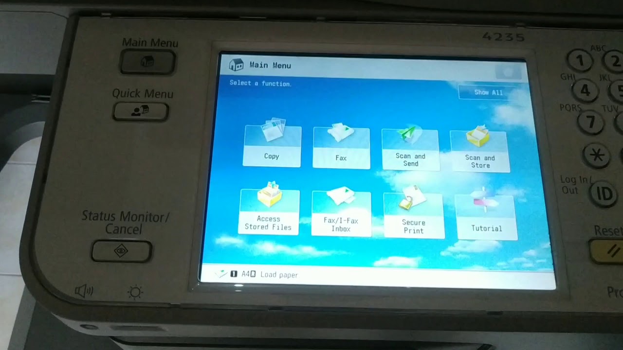 Tutorial/cara SCAN dan PRINT lewat FLASHDISK di mesin canon IRA