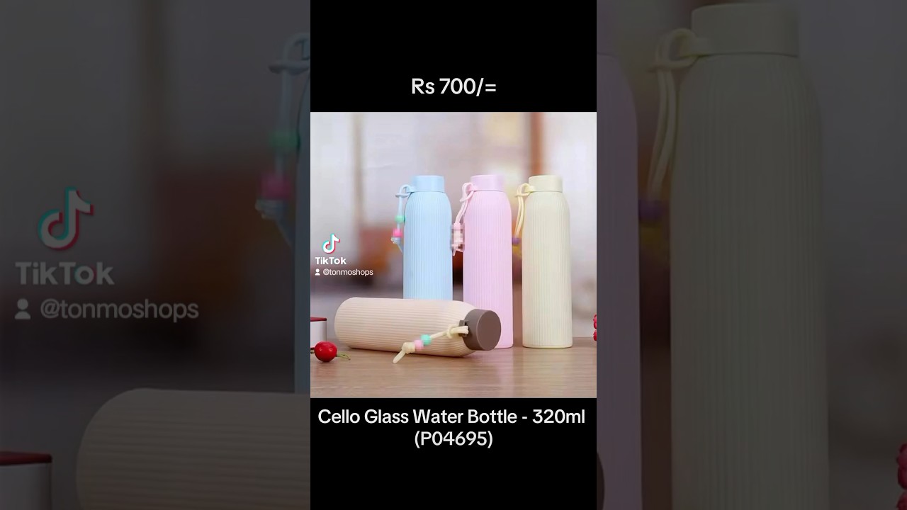 Cello Glass Water Bottle - 320ml (P04695)