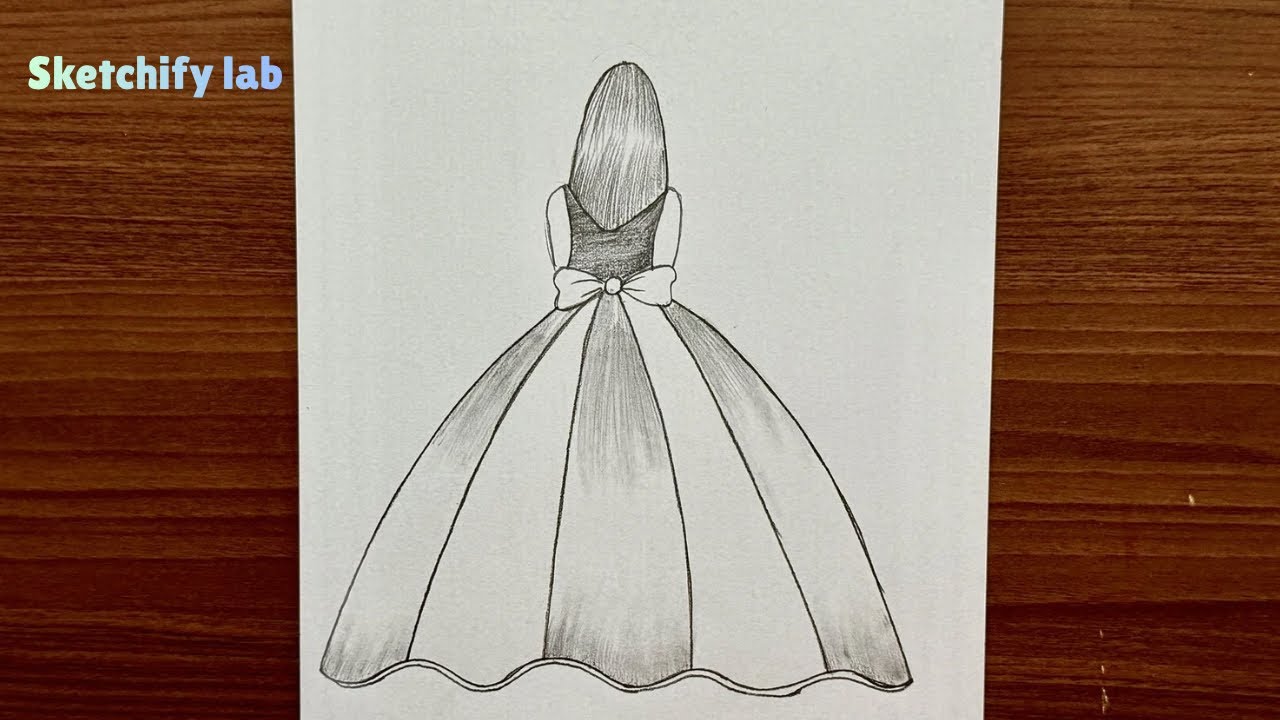Girl from back side drawing | Easy drawings step by step | How to draw a girl | Drawing for girls