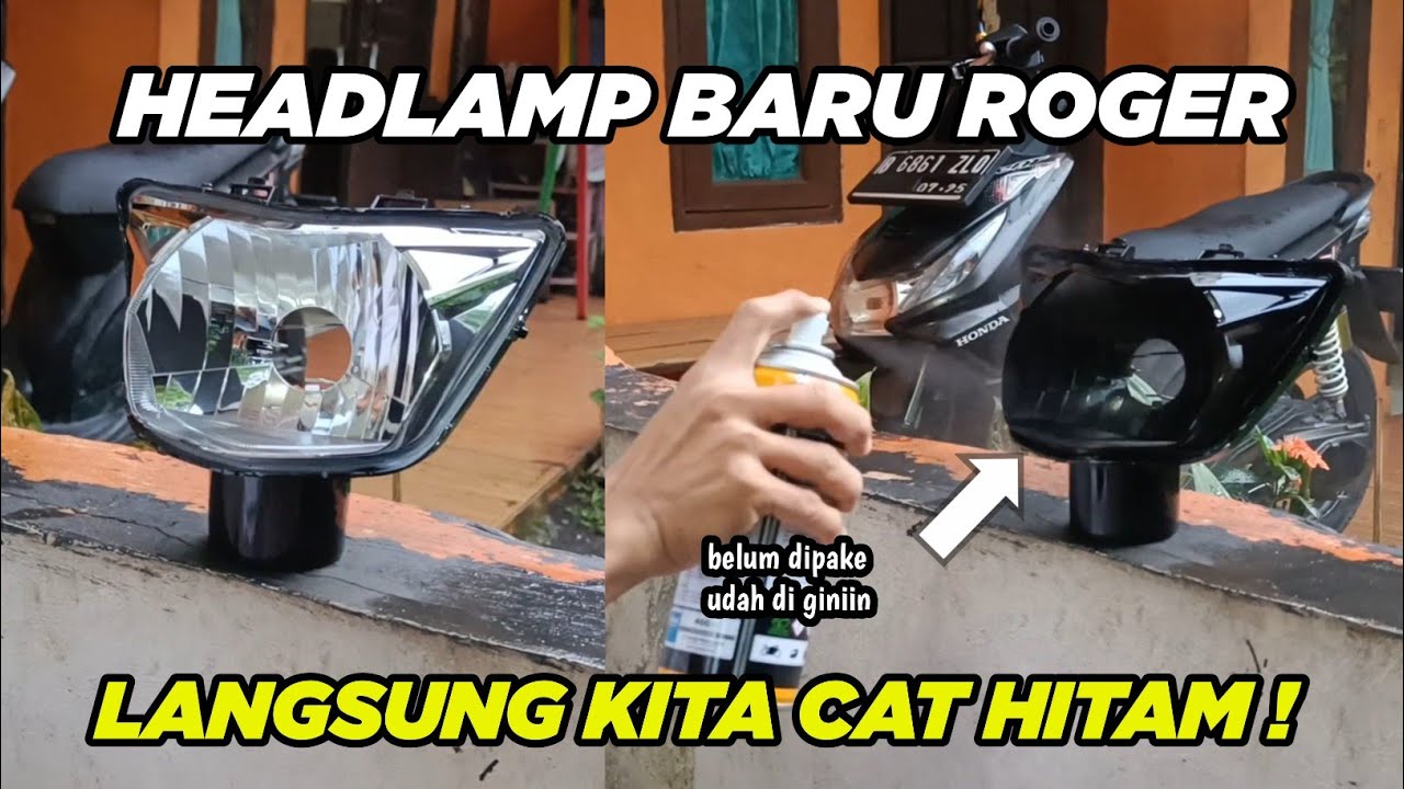 Cat reflektor MX king jadi HITAM ‼️ biar SUANGAAARRRR