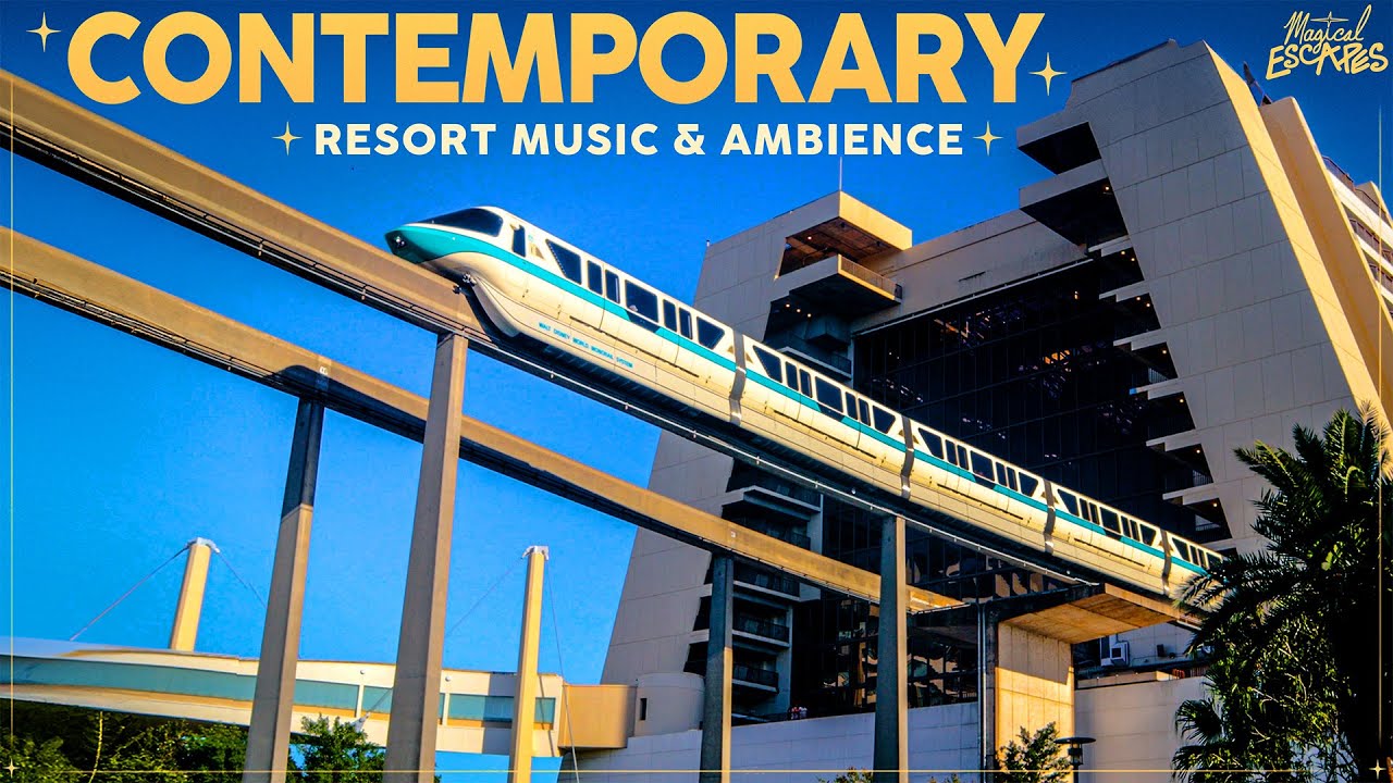 Contemporary Resort Ambience 🎵 | Monorail View