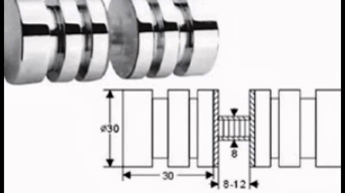 Maniglioni e pomoli in acciaio inox per porte vetrate (finitura satinata o lucida)