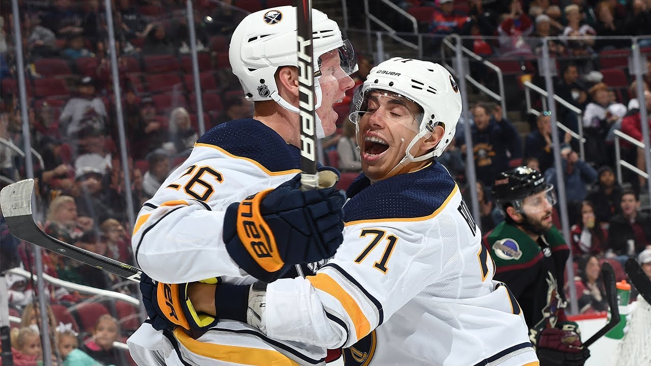 Rasmus Dahlin crashes the net to pot his first NHL goal