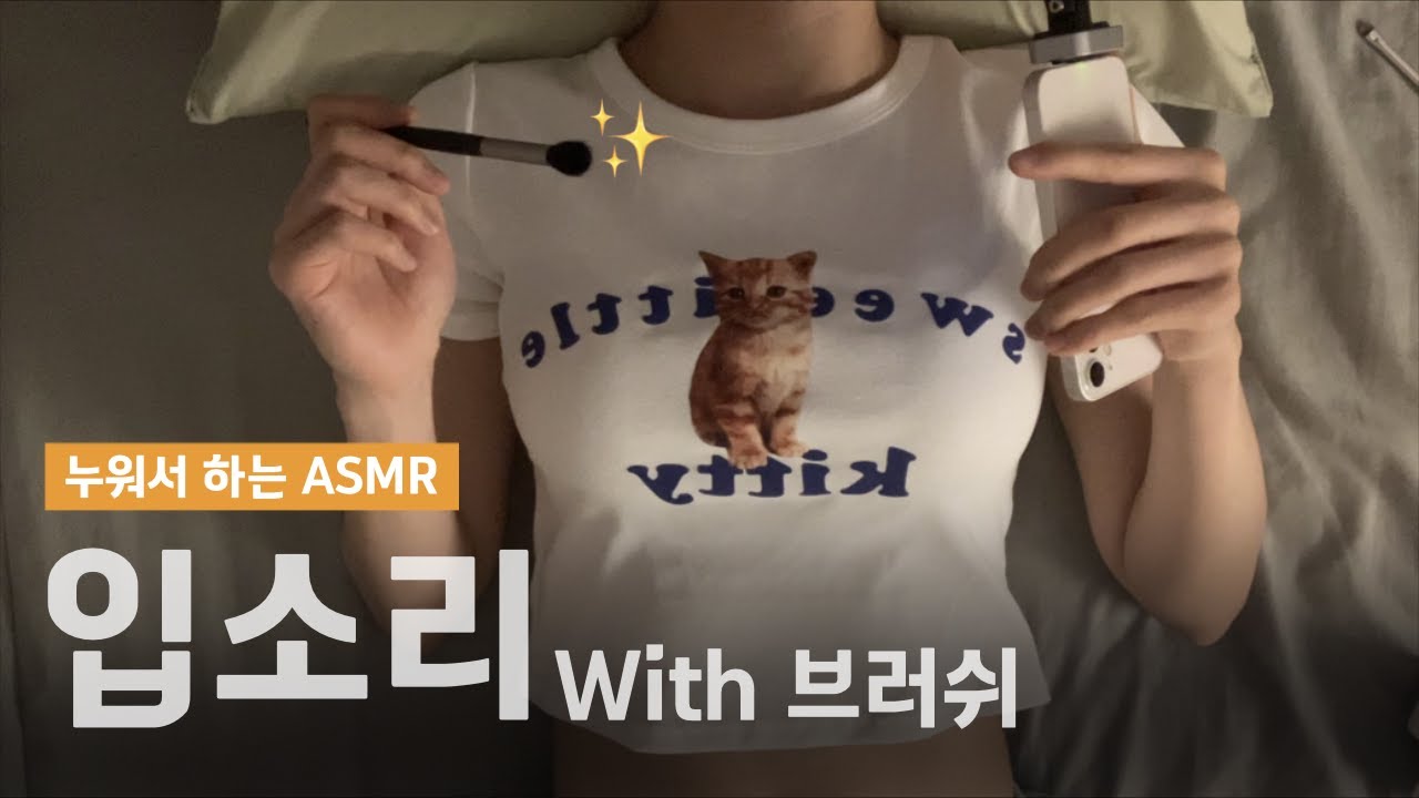ASMR 입소리 with 브러쉬 3종✨ Mouth sounds with makeup brushes