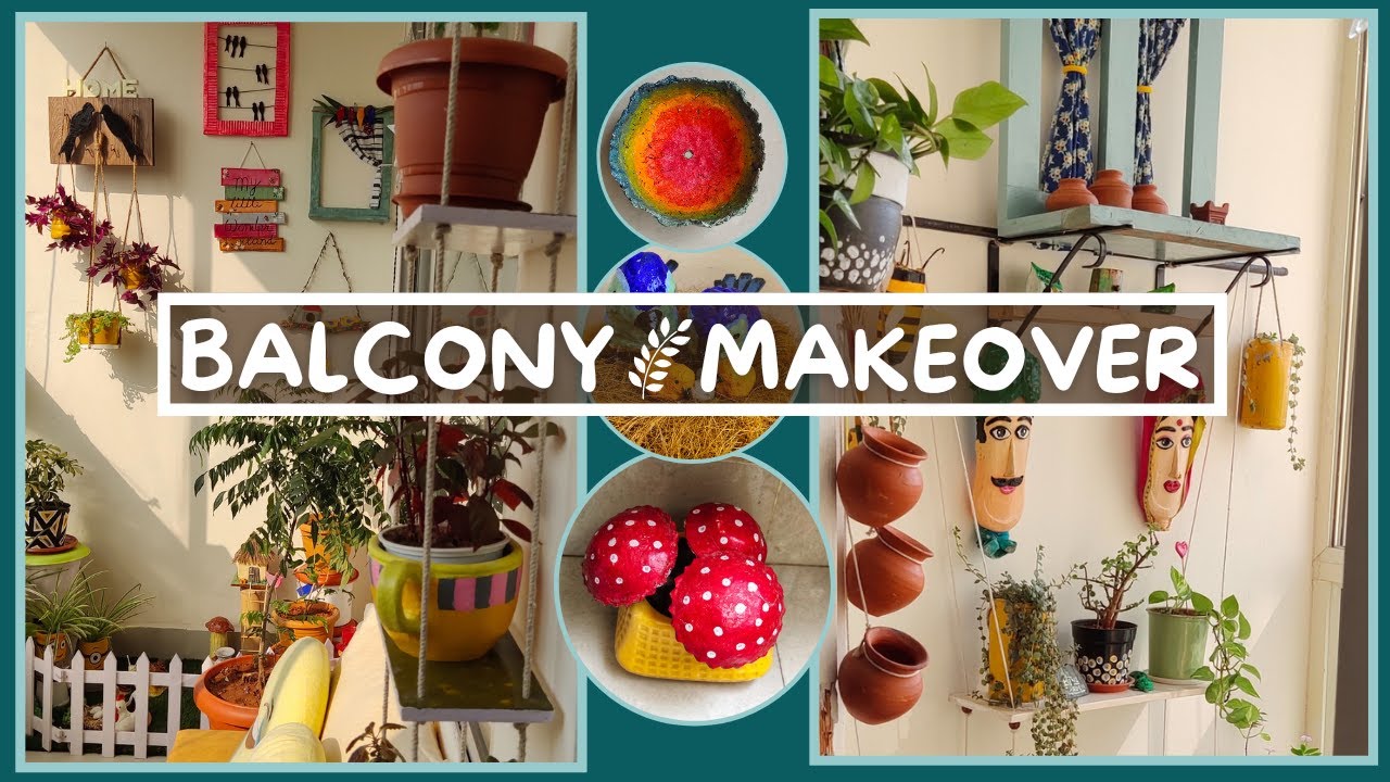 Balcony Makeover 🏵️🌱|| Balcony Garden Decoration Ideas