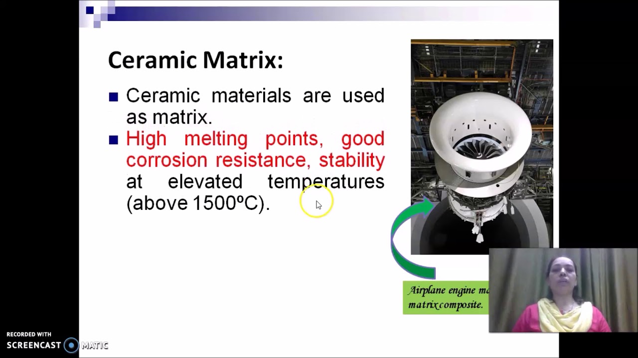 Composite materials, Types of matrix materials and reinforcement materials