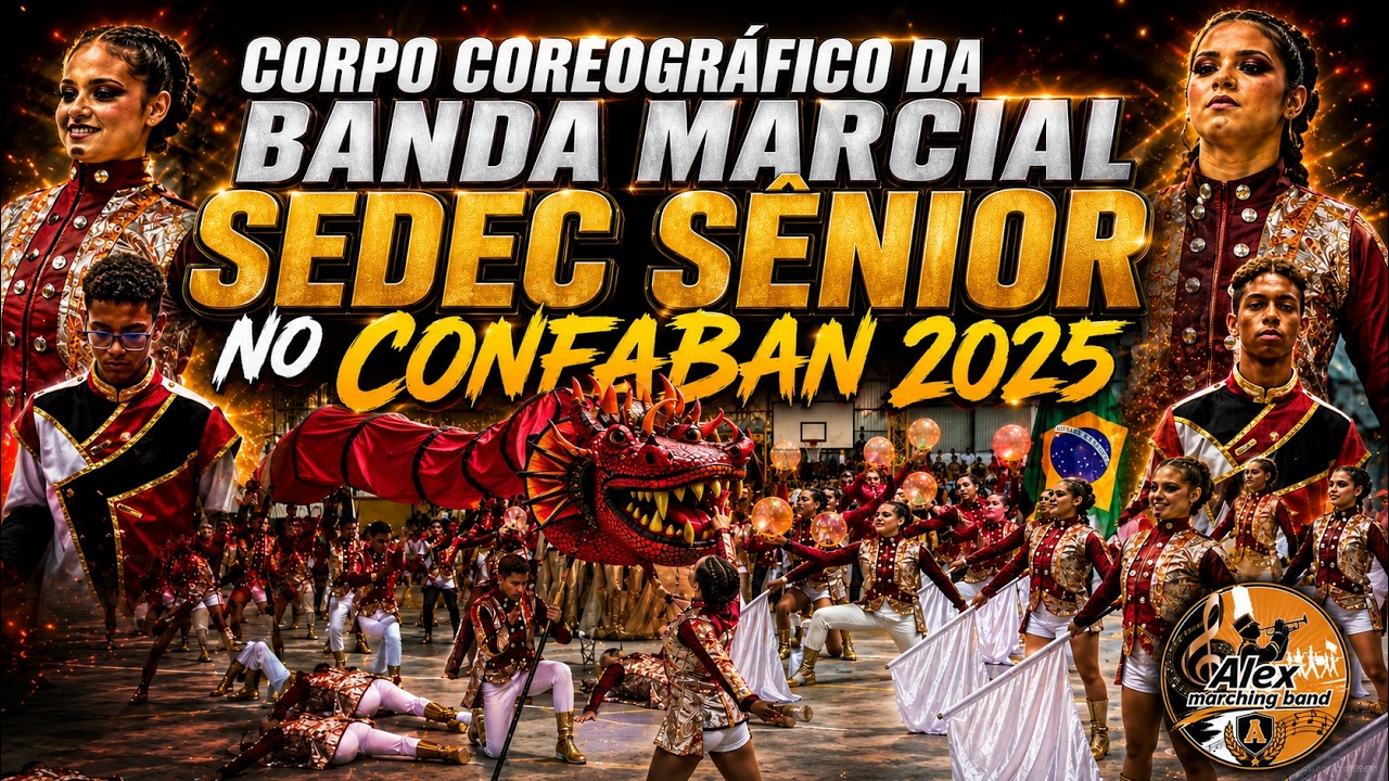 Corpo Coreogr&aacute;fico da Banda Marcial Sedec S&ecirc;nior 2025 - Confaban - Concurso de Bandas e Fanfarras