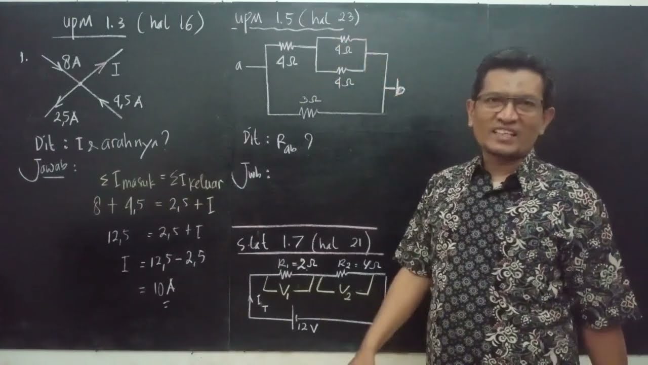 HUKUM 1 KIRCHOFF & RANGKAIAN HAMBATAN SERI, PARALEL| Rangkaian Listrik Arus Searah - Fisika Kelas 12