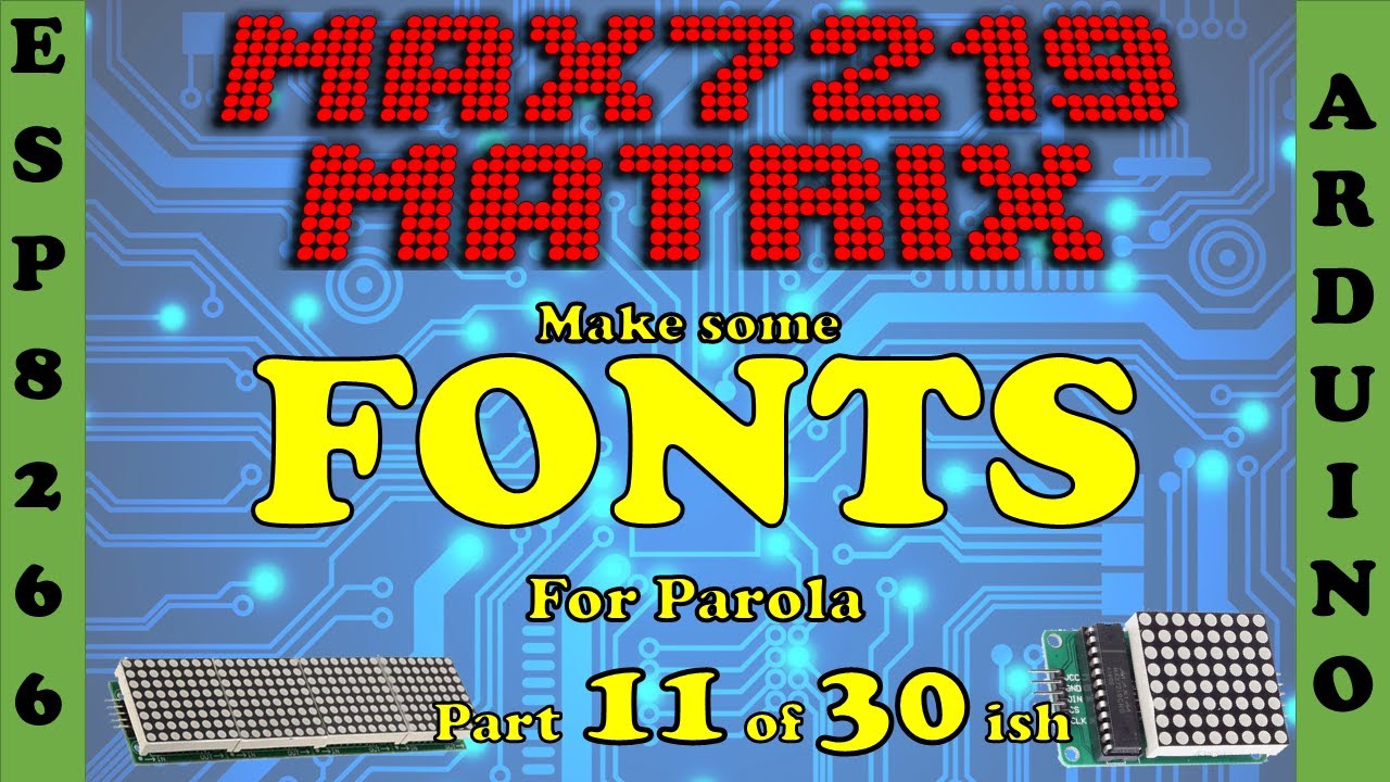 How to Arduino 💻#ESP8266 32 lets make some #fonts #Parola  0075