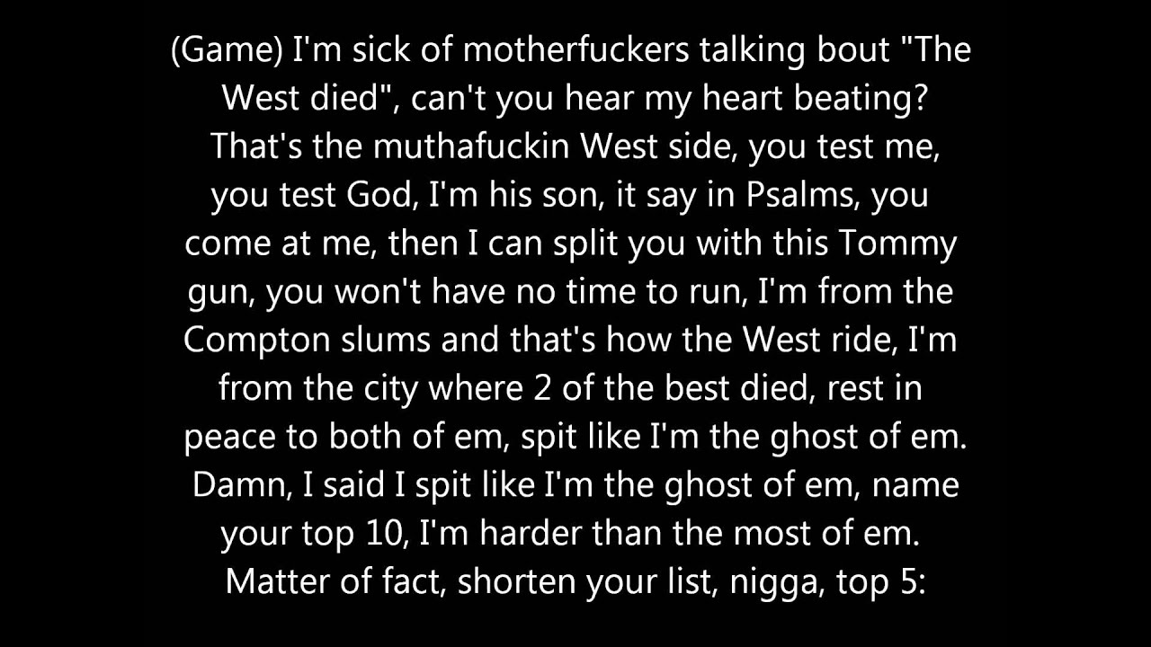 Game - The City ft. Kendrick Lamar (Lyrics)