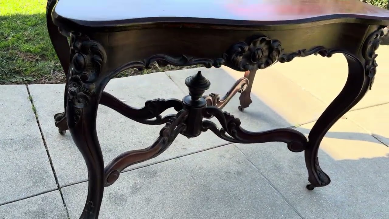 John Henry Belter center table Rococo revival