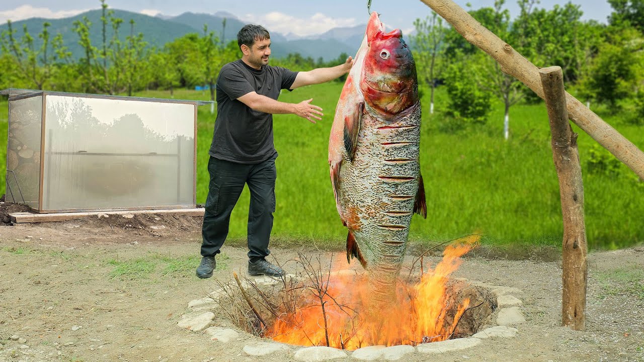 The BIGGEST MONSTER Fish Roast! 🐟🔥 Lowering a GIANT into the Underground Tandoor Pit 🤯