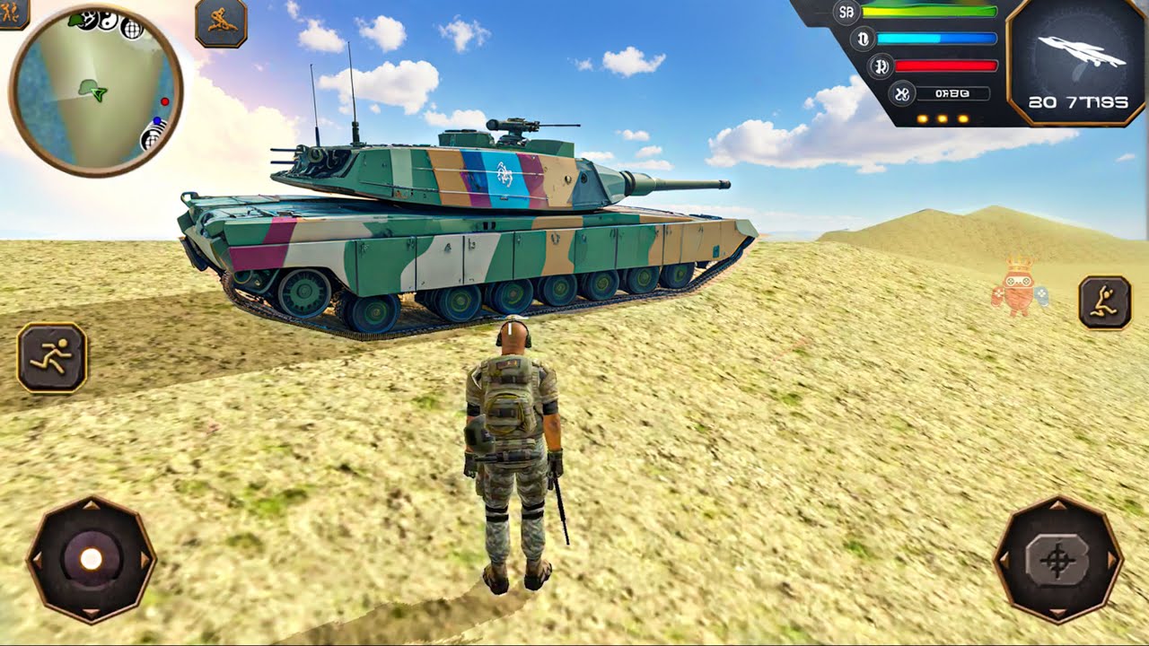 Retired Army Officer Simulator - Military Tank and Helicopter #1 - Android Gameplay