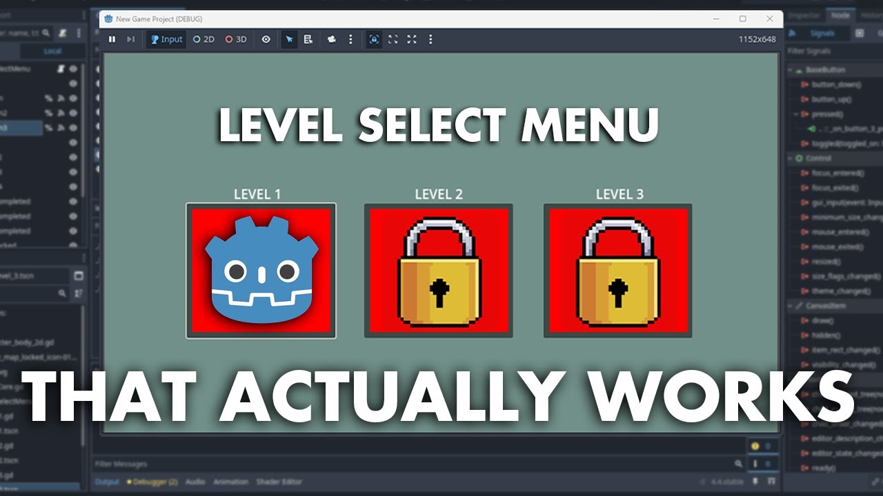 How To Make A Level Select Menu In Godot 4.4 THAT ACTUALLY WORKS