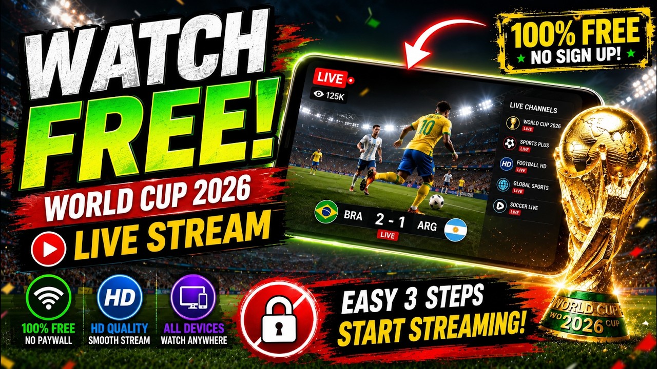 How to Watch FIFA World Cup 2026 for FREE! ⚽FREE Live Stream Tutorial