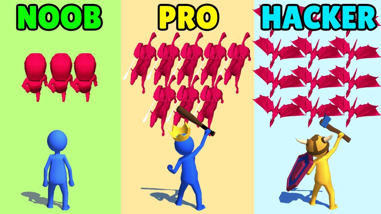 NOOB vs PRO vs HACKER in Tiny Kingdom
