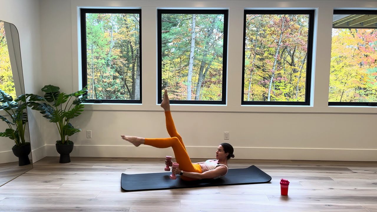 45min FULL BODY TONE | Pilates at Home with Weights