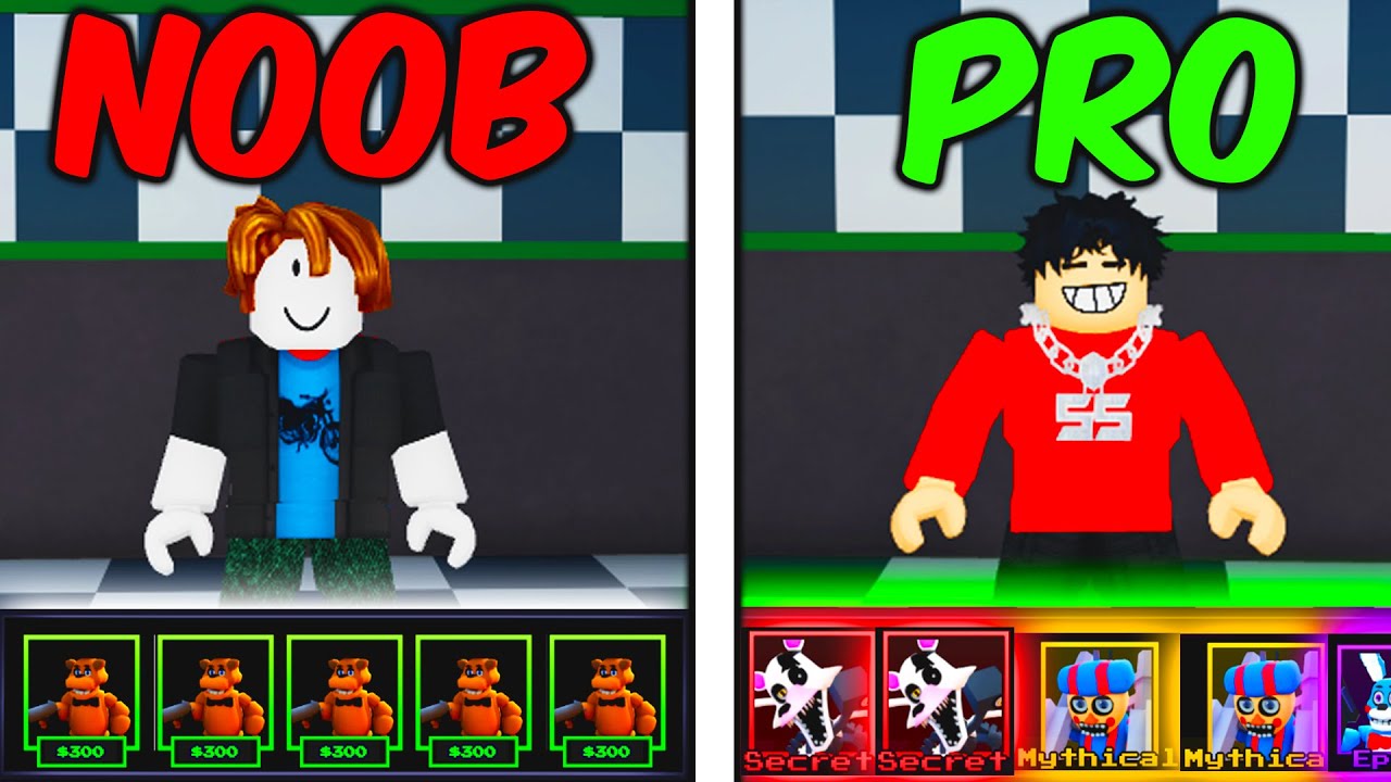 NOOB To PRO in Five Nights TD (Roblox)