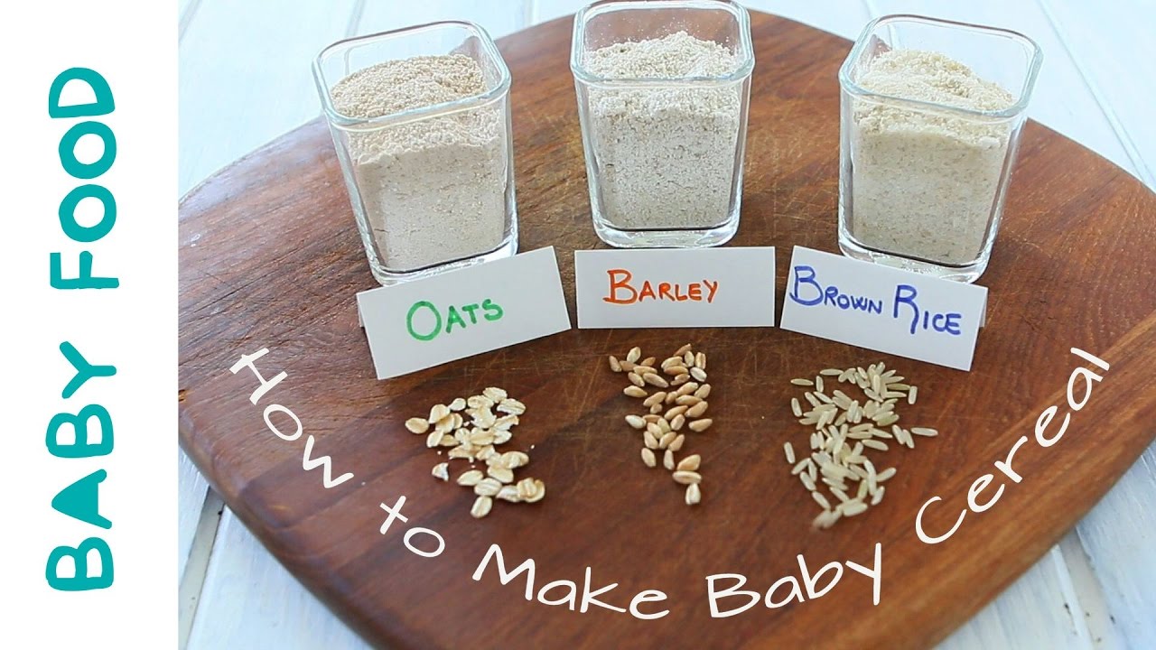 How to make Homemade Baby Cereal +6M