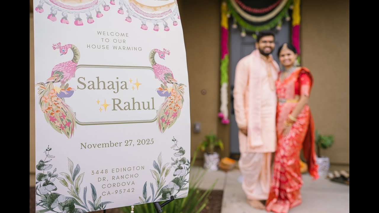 Rahul & Sahaja’s house warming ceremony 🏡💫