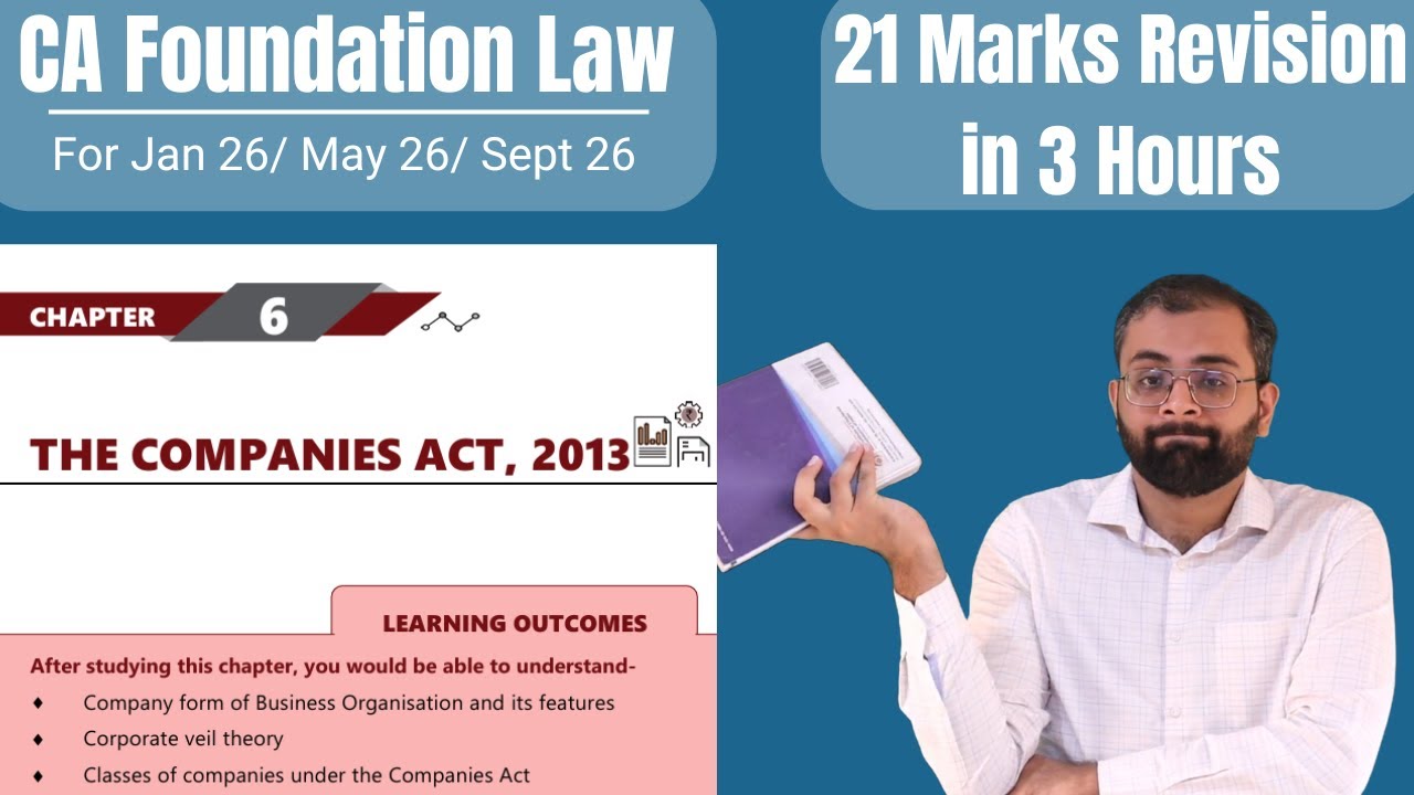 Revision of Companies Act, 2013 | CA Foundation Law Ch. 6 | Jan 26/ May 26/ Sept 26