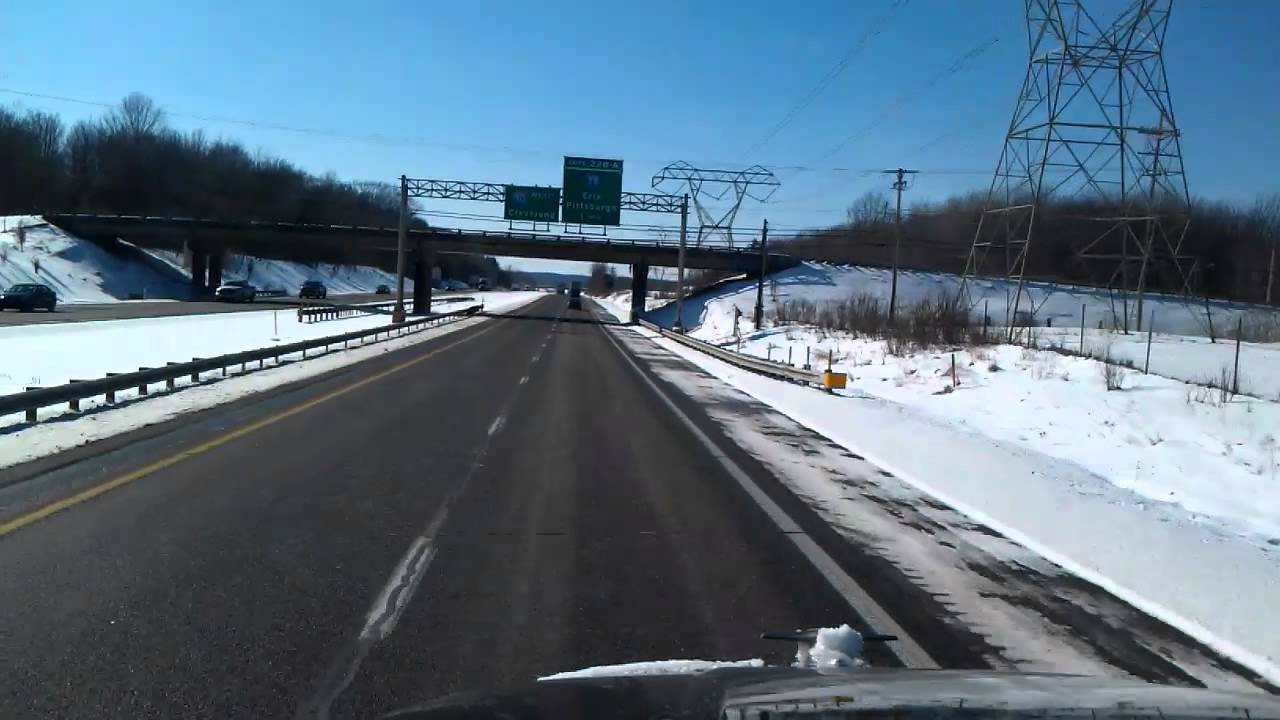 Leaving the Pilot Truckstop in Erie, Pennsylvania