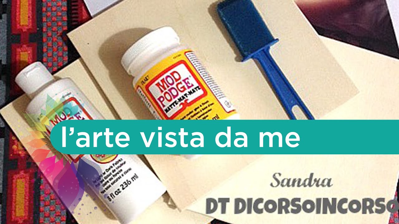 Come trasferire un'immagine su legno/stoffa/tela-MOD PODGE Photo Transfert Medium-Image transfer DIY