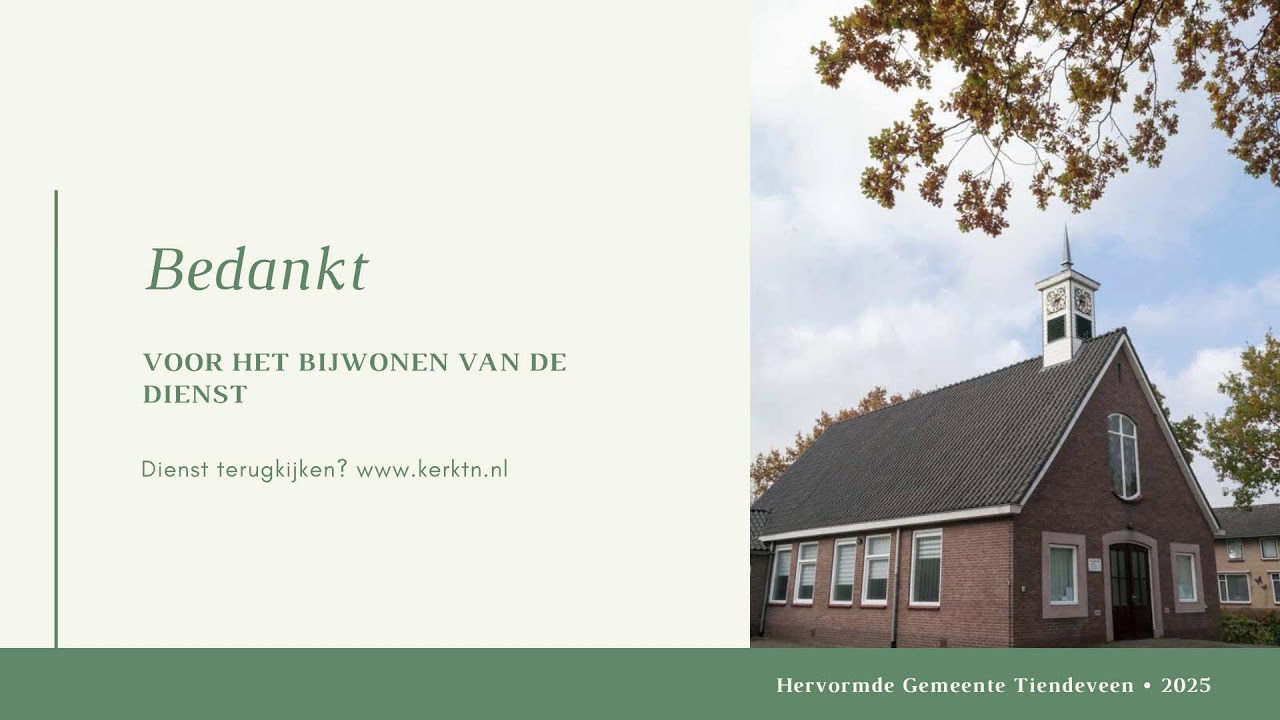 Live uitzending Hervormde Gemeente Tiendeveen