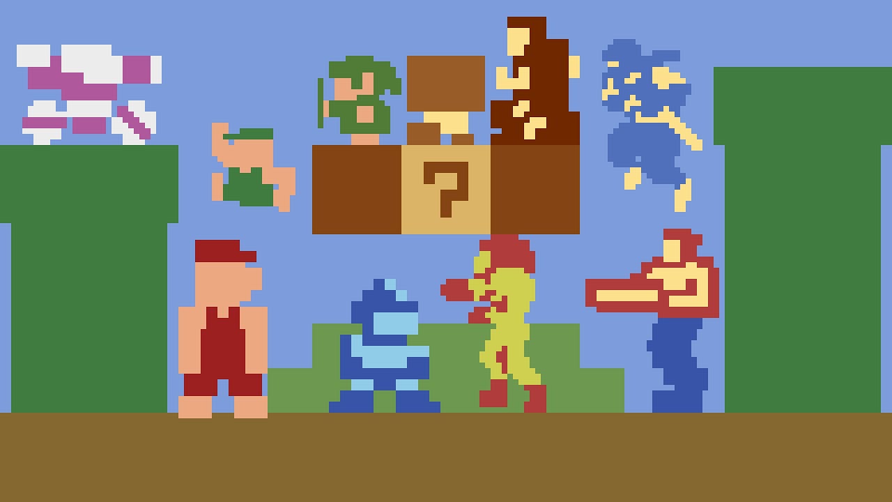 Super Mario Bros. 1 (ATARI) - All New Characters | Super Mario Crossover 3.0. ᴴᴰ