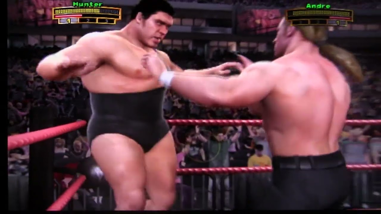 Hunter Hearst-Helmsley vs André the Giant & Ravishing Rick Rude – Classic WWE Presence Exhibition