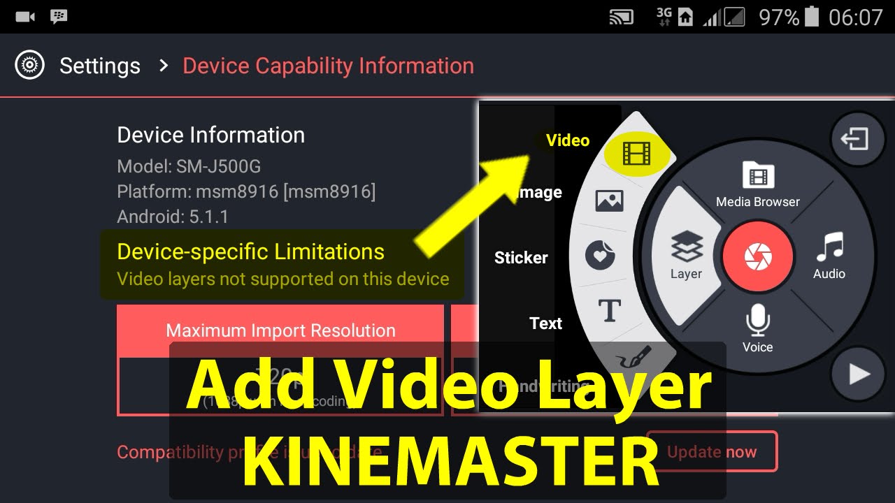 How To Add Video Layer in KineMaster for Android doesn't support