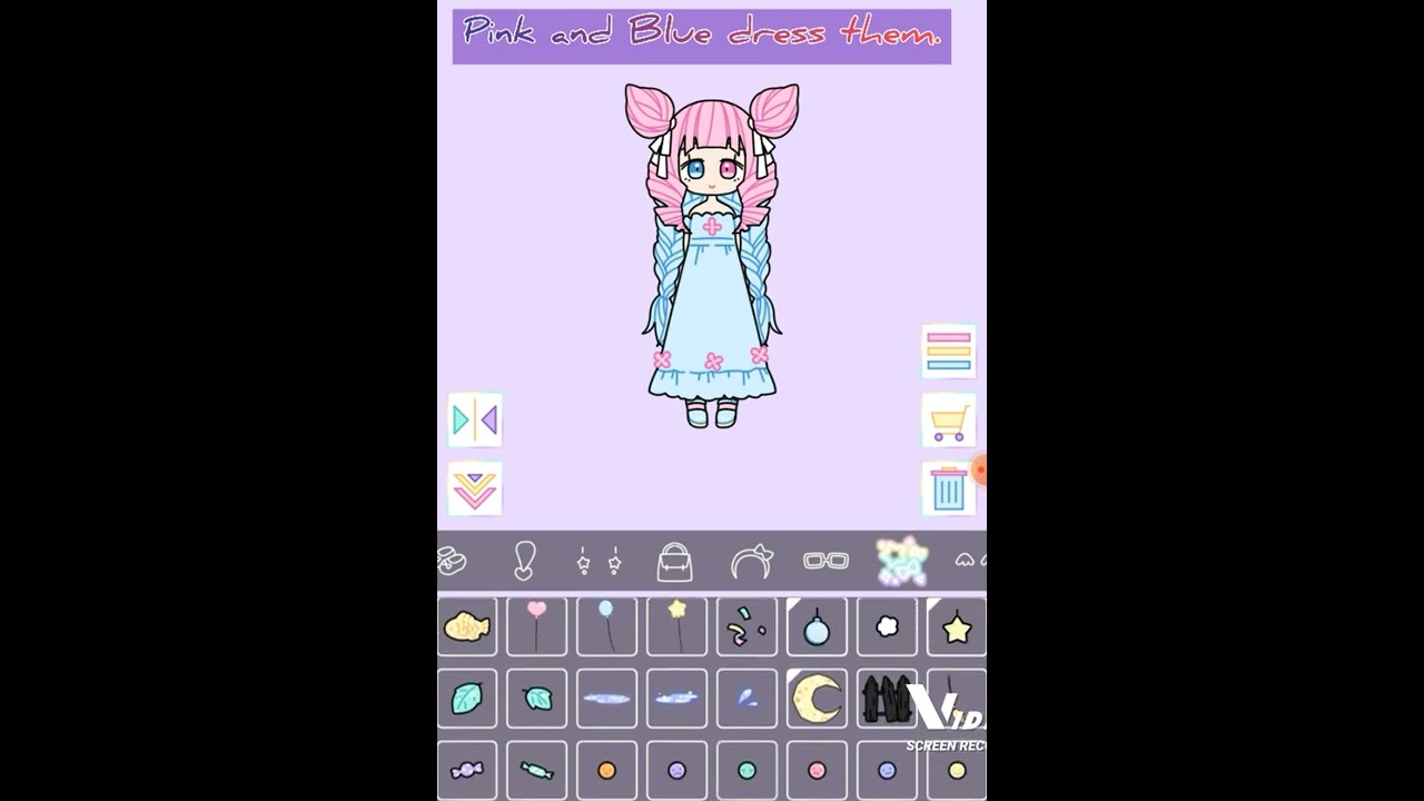 pink and blue dress them.