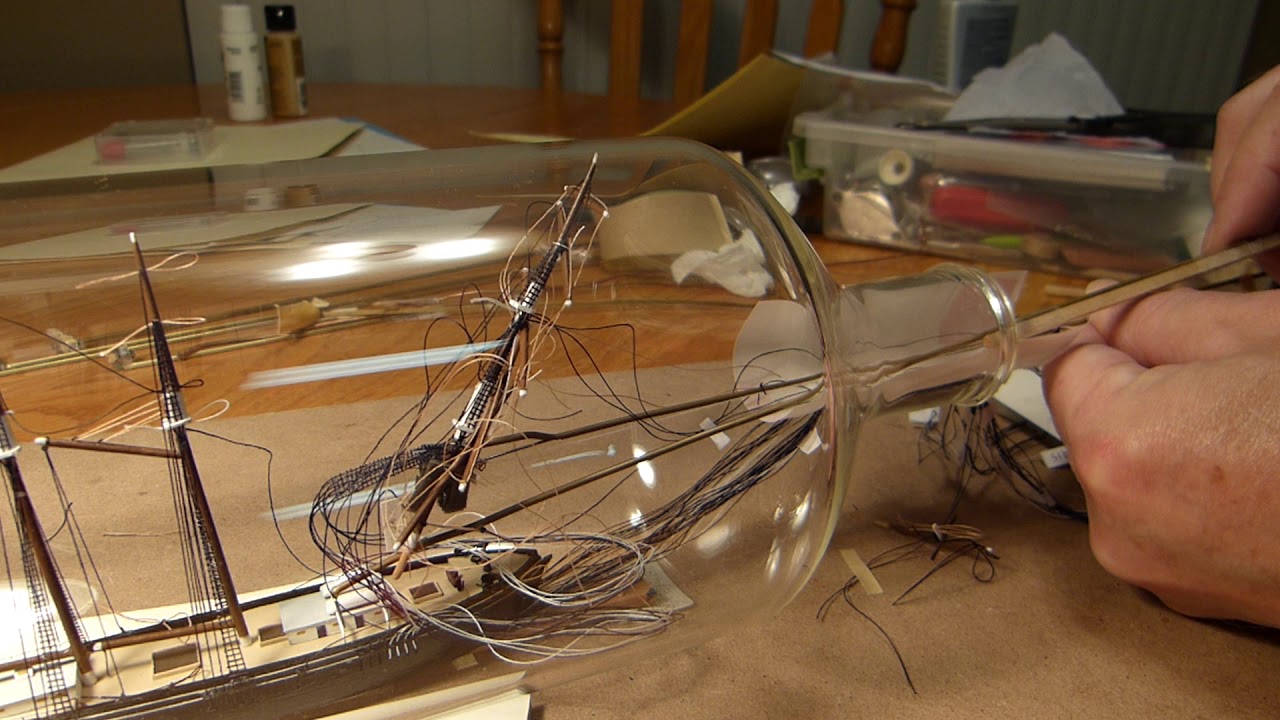 Ship in a bottle foremast placement