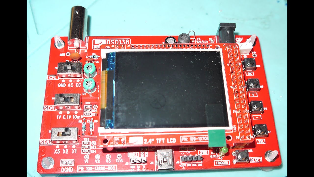 DSO138 13803K DIY oscilloscope, how to built it and calibrate