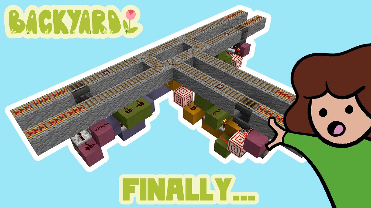 The Best Minecart T-Junction!? | Minecraft Backyard SMP | Ep 16