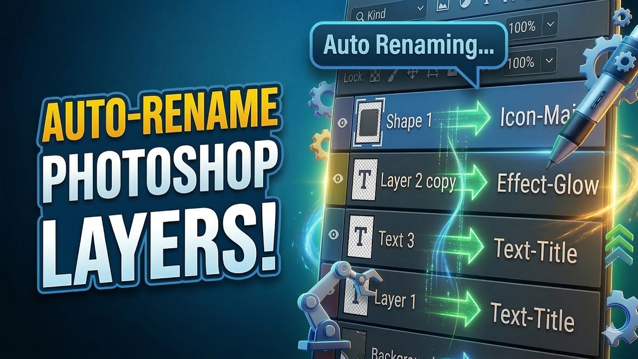 Photoshop автоматически переименовывает все ваши слои (веб-версия Photoshop)