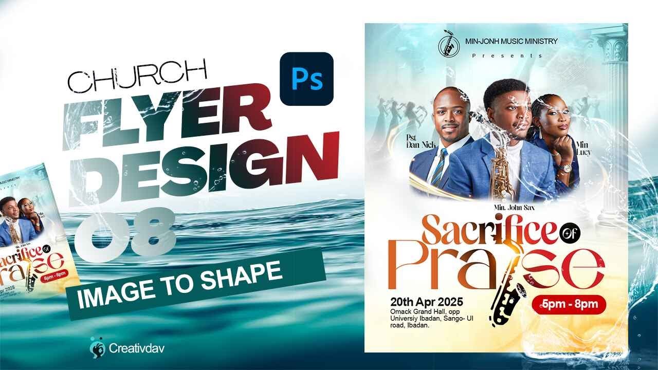 How to design church flyer in Photoshop (08) #photoshop #designtips #flyer_design #foryou #viral