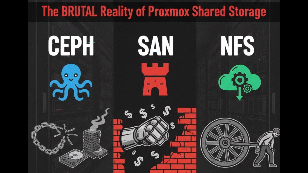 Ceph против SAN против NFS: СУРОВАЯ реальность общего хранилища Proxmox.