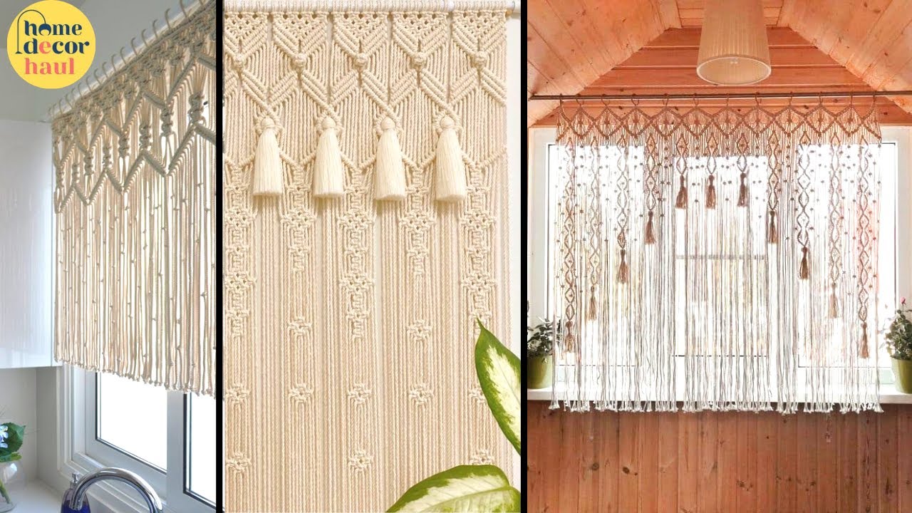 Macrame Curtain Designs For Special Interior Looks | Macrame Parda Ideas For Doors And Windows