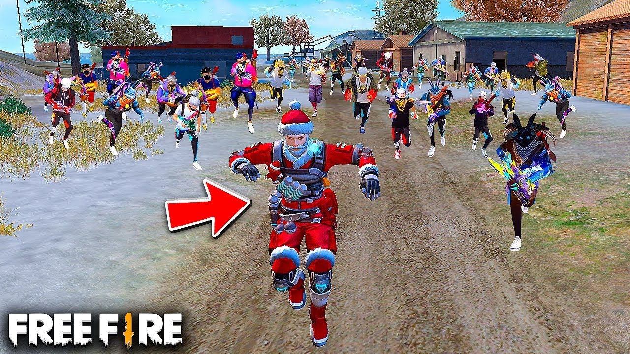 Si ATRAPAS a PAPÁ NOEL 🎅 Te Regalo 10.000 💎 FREE FIRE *reto gracioso*