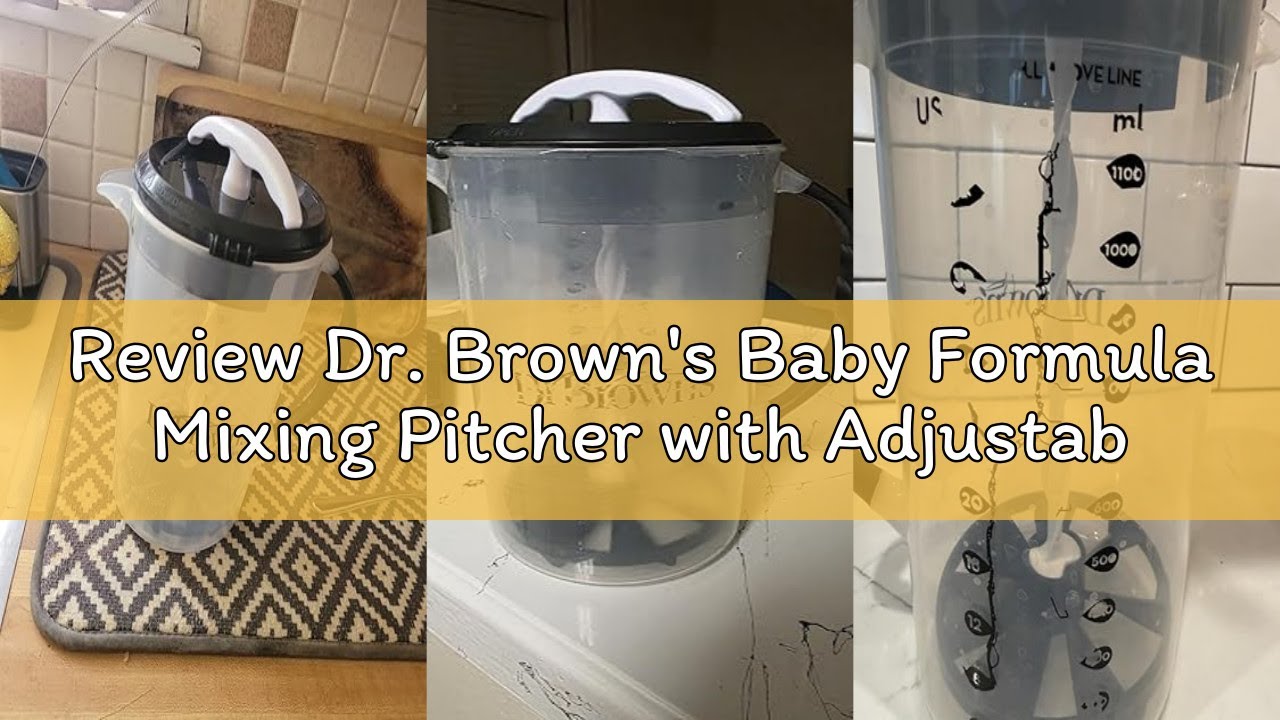 Review Dr. Brown's Baby Formula Mixing Pitcher with Adjustable Stopper, Locking Lid & No Drip Spout,